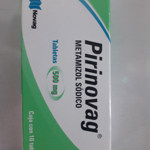 PIRINOVAC  METAMIZOL SODICO 500 MG./10 TABLETAS