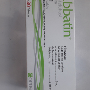ABBATIN MONTELUKAST 5MG MASTICABLE C/30 TABLETAS